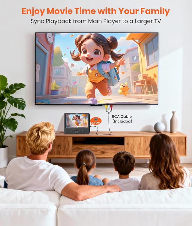 Thumbnail 4 de FANGOR 7.5 Inch Car DVD Player with 5-Hour Battery