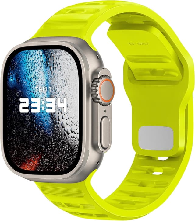 Detalle de DONEGANI UC1 in silicone per cinturino Apple Watch (giallo fluo) 38–49 mm