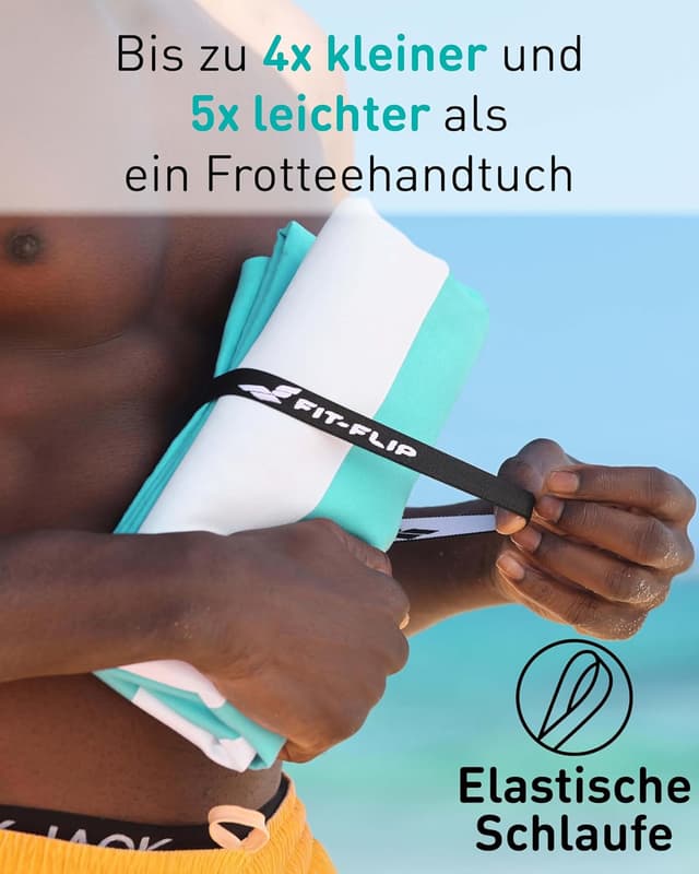 Detalle 1 de Fit-Flip Strandtuch XXL 200x90 cm aus Mikrofaser
