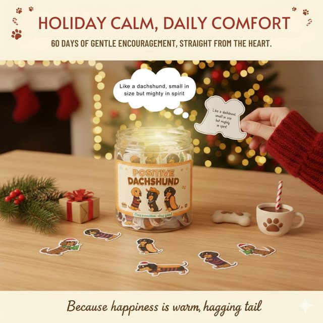 Thumbnail 1 de Positive Dachshund Jar with 60 Cards ⚙