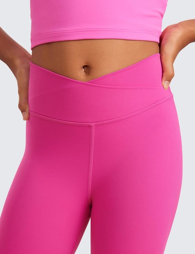 Detalle de CRZ YOGA Ragazze Butterluxe leggings vita alta incrociati con croce V
