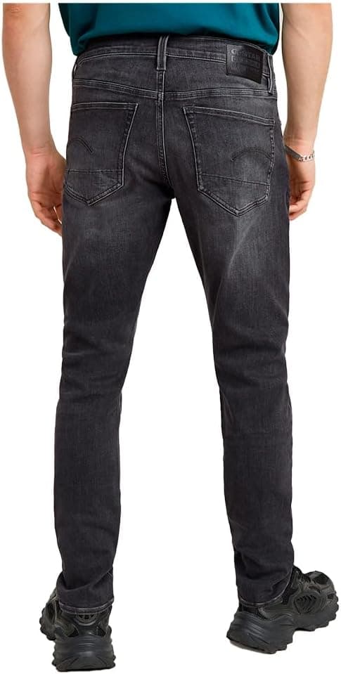 Detalle de G-Star Herren 3301 Slim Jeans mit Knopfverschluss und 5 Taschen