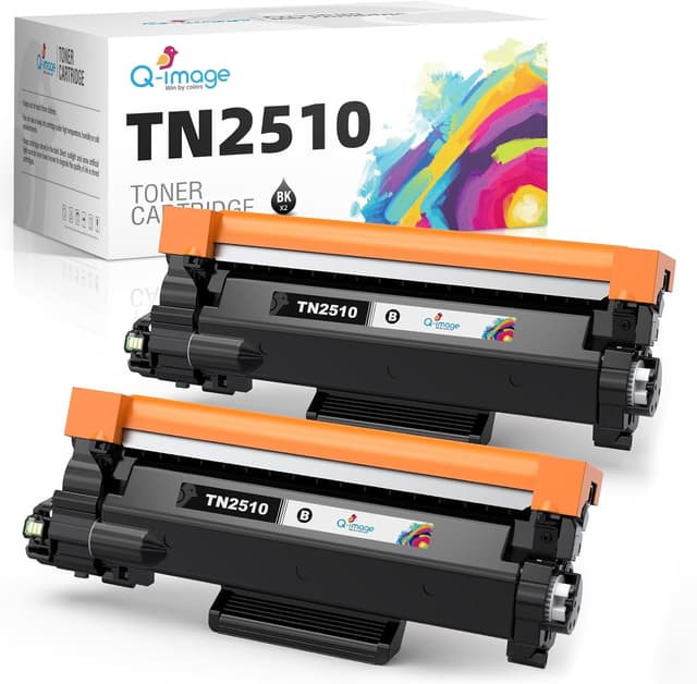 Detalle de Q-image TN2510 TN 2510 compatible toner cartridge (2x black) for selected Brother laser printers