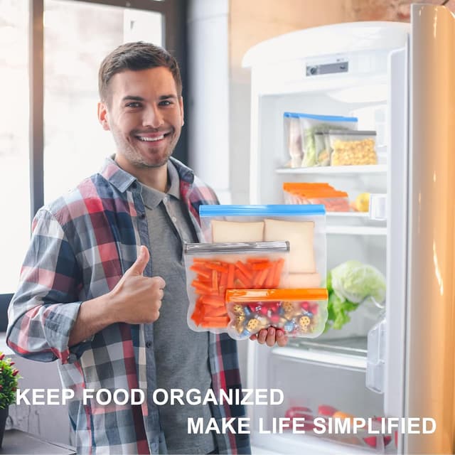 Thumbnail 3 de Lerine 1 Gallon Reusable Freezer Bags 6-Pack 🥫