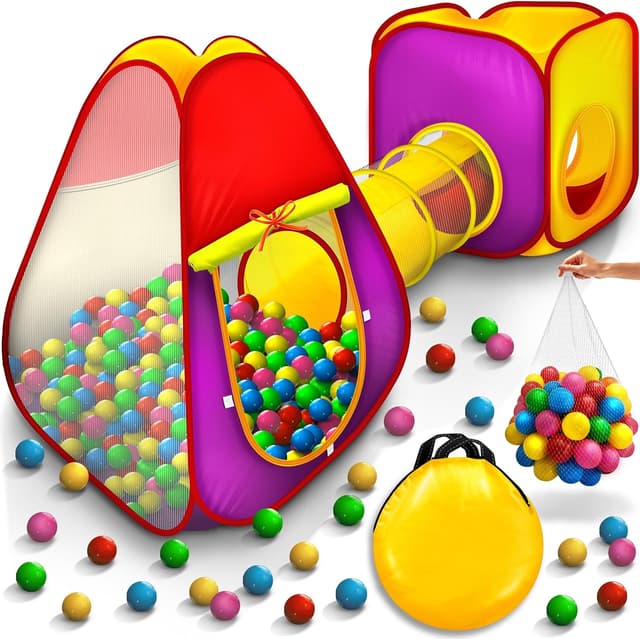 Imagen de KIDUKU Tenda a dado Pop Up con tunnel e 200 palline en OfertitasTOP