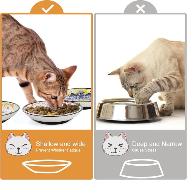Detalle 1 de Cat Bowls 3-Piece Ceramic Anti-Whisker