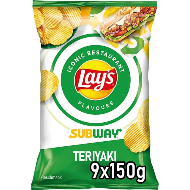 Detalle de Lay’s Teriyaki knusprige Kartoffelchips im Party-Set (9 x 150 g) – gewürzt für den geselligen Snack