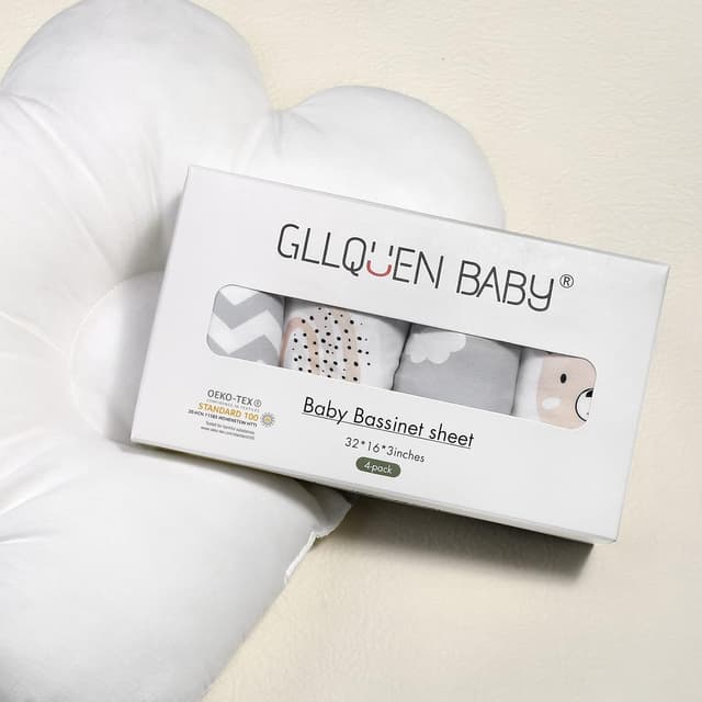 Detalle 2 de GLLQUEN BABY Moses Basket Sheets 81x41cm