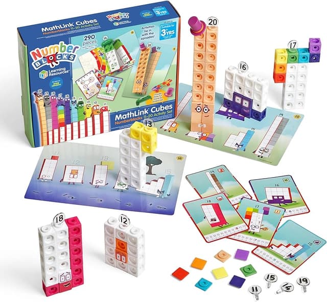 Thumbnail 1 de Learning Resources Cubos MathLink Numberblocks 11–20 — Set de actividades 11 piezas