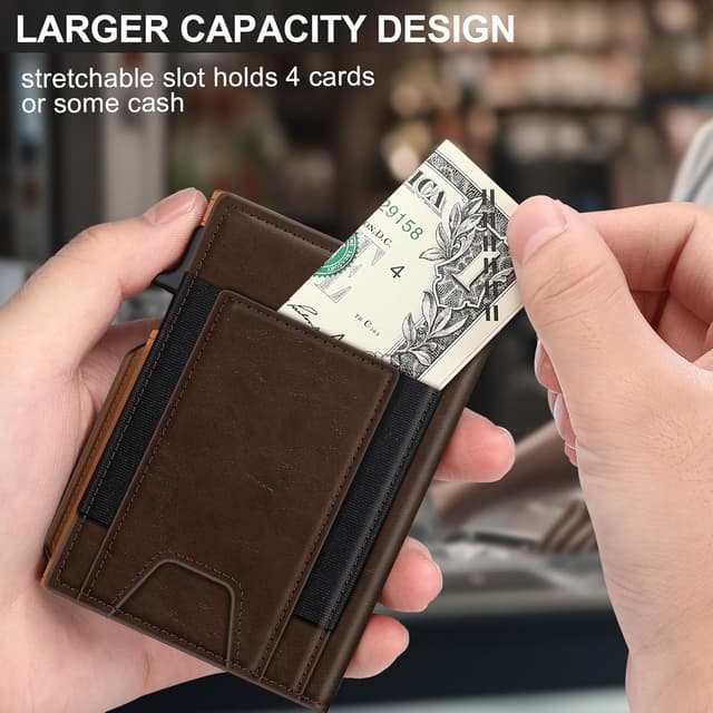 Detalle 2 de Men's Slim Pop-Up Wallet with 9-13 Card Holders ⚖