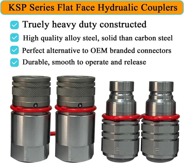 Thumbnail 5 de Elifecenter 1/2" NPT hydraulic coupler for skid steer 🛠