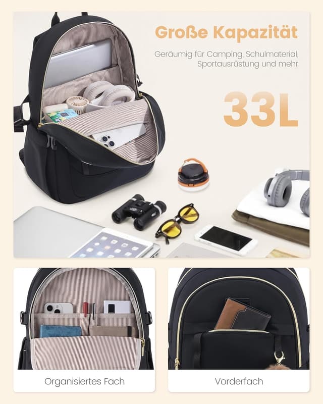Thumbnail 2 de LOVEVOOK Rucksack Schulrucksack 33L đ