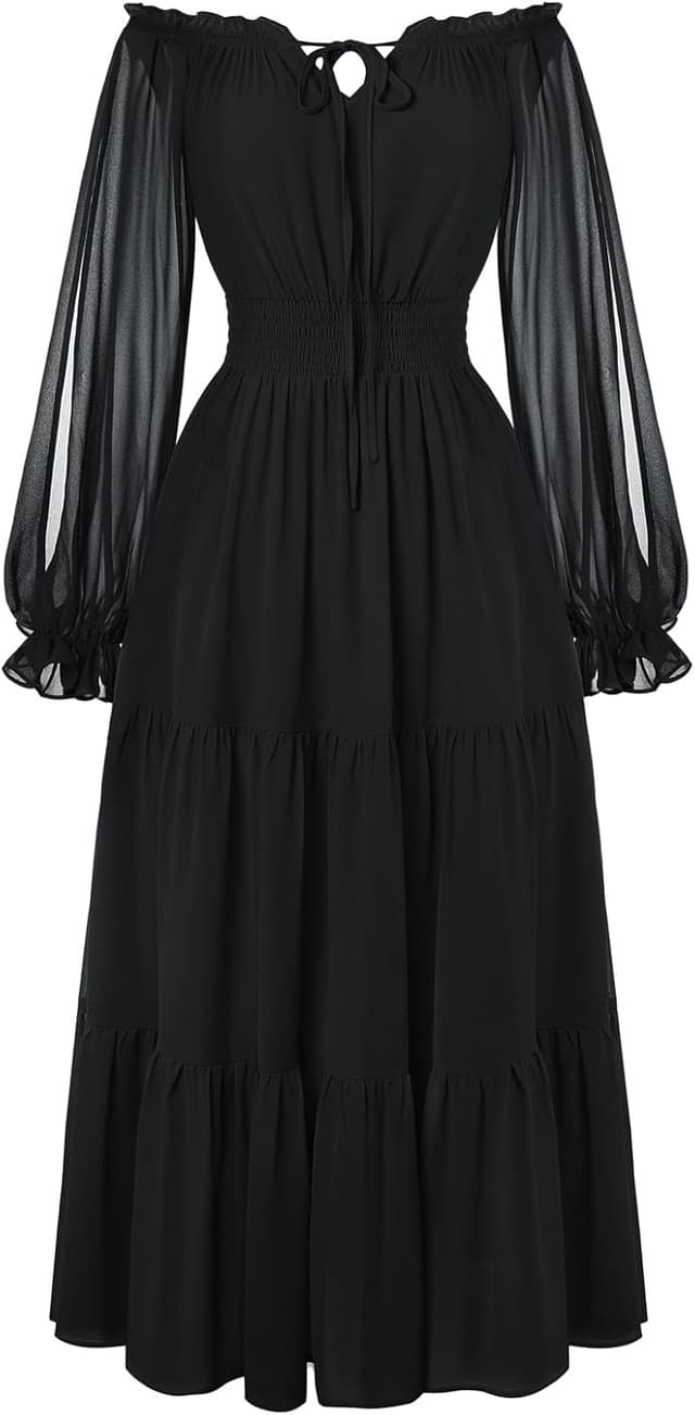 Thumbnail 3 de SCARLET DARKNESS Abito medievale donna maxi 📷