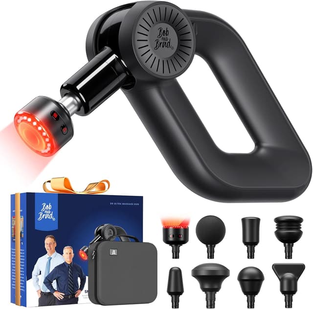Detalle de Bob and Brad D6 Ultra Massage Gun with Infrared Heating Head (OLED display, 16mm amplitude)