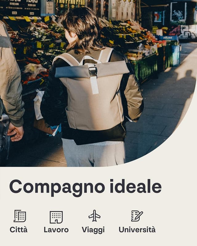 Thumbnail 6 de Johnny Urban Zaino Harvey Medium rolltop con scomparto laptop fino a 16" (15–18L) idrorepellente