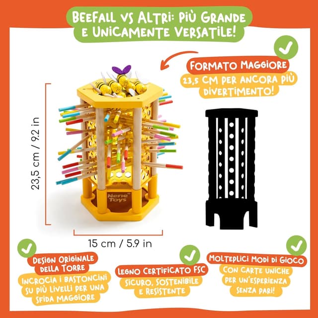 Detalle 2 de Nene Toys BEEFALL Grande gioco Montessori 4-in-1