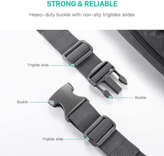 Thumbnail 6 de FREETOO Gürteltasche für Damen und Herren mit 6 Reißverschlusstaschen – wasserdichte Bauchtasche für Hundespaziergänge, Laufen und Reisen