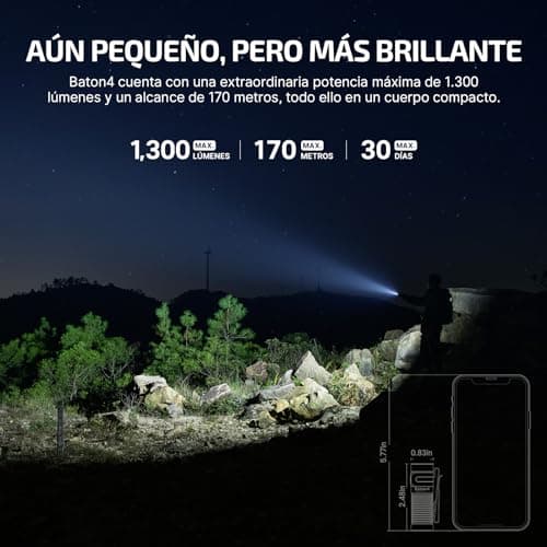 Thumbnail 2 de OLIGHT Baton 4 Kit: Linterna LED Recargable 1300 Lúmenes 🔦