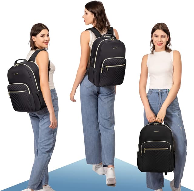 Thumbnail 6 de LOVEVOOK Women’s Laptop Backpack with USB Port, Waterproof Rucksack for Work, Travel & College (up to 17.3 inch)