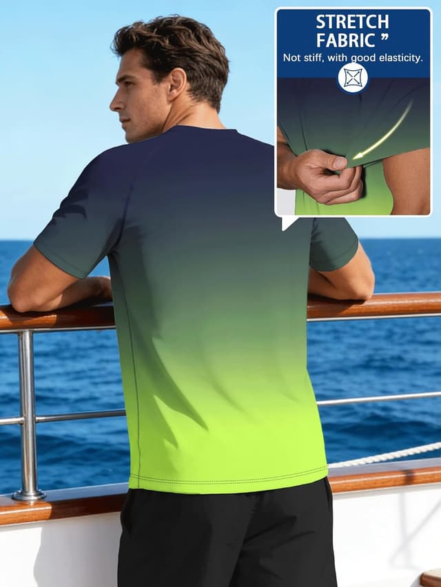 Detalle 2 de Men’s UPF 50+ Long Sleeve Fishing Shirts Rash Guard (1 or 3 Pack)