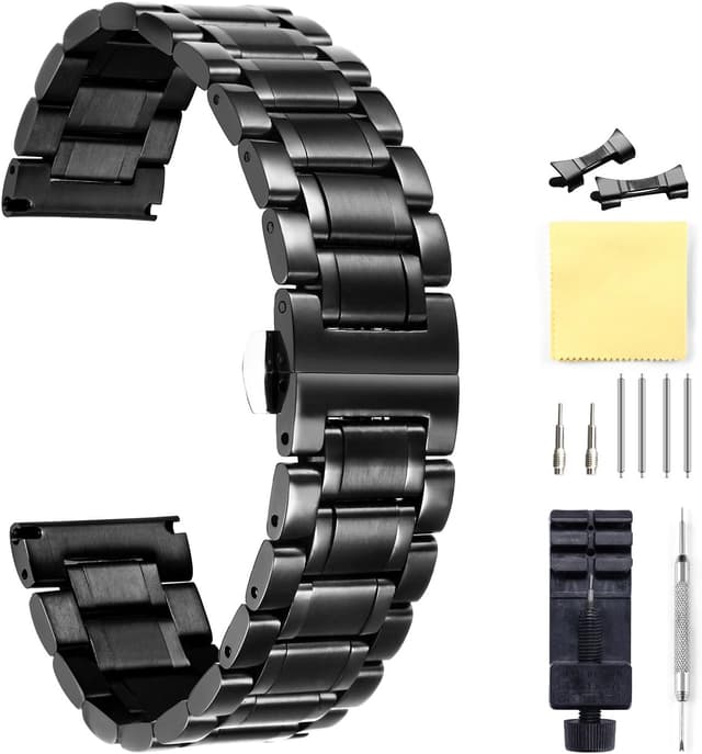 Detalle 2 de BINLUN Edelstahl-Uhrenarmband 12 bis 24 mm