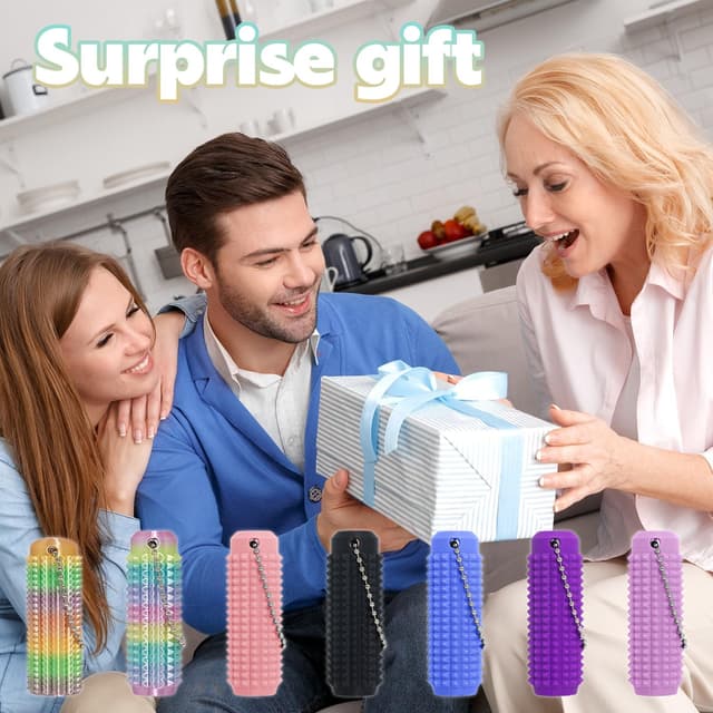 Thumbnail 6 de XNJAMG Little Ouchies Fidget Toys spiky pain-stim keychain for stress and anxiety relief (1 pc, Black)