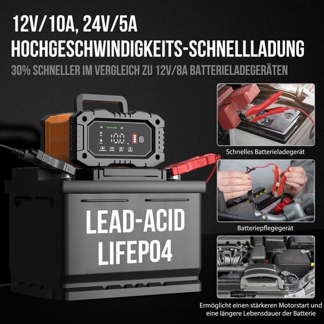 Thumbnail 1 de NEXPEAK NC202 Ladegerät 12V/24V LiFePO4