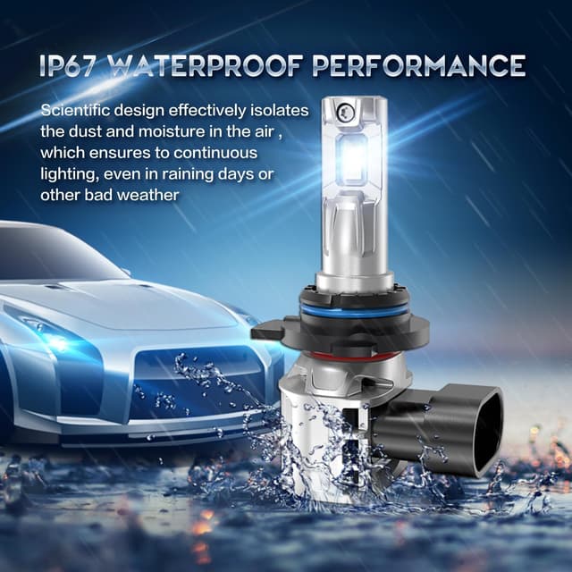 Thumbnail 6 de Sinoparcel HIR2 / 9012 LED Headlight Bulb (with cooling fan) – 2-pack, IP67, 6500K