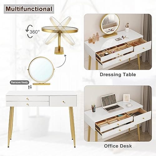 Thumbnail 5 de WOLTU Tocador con Espejo LED y Cajones