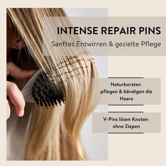 Detalle 2 de PARSA Beauty Hair ID Anti-Frizz Haarbürste mit Wildschweinborsten für glatte, weniger frizzige Haare