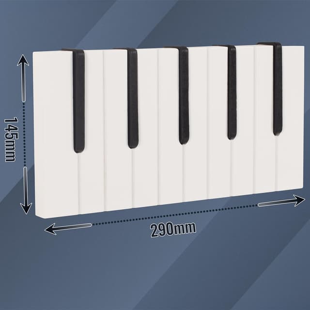 Thumbnail 6 de Patère murale pour enfants RICOO WM1886-S en bois noir et blanc (29x15x2 cm)