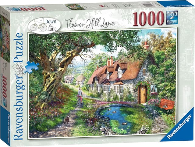 Thumbnail 6 de Ravensburger Down the Lane No. 1 Flower Hill Lane 1000 Piece Jigsaw Puzzle (12+)