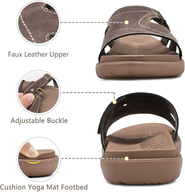 Thumbnail 4 de KuaiLu Womens Fashion Orthotic Slides for Plantar Fasciitis 👡