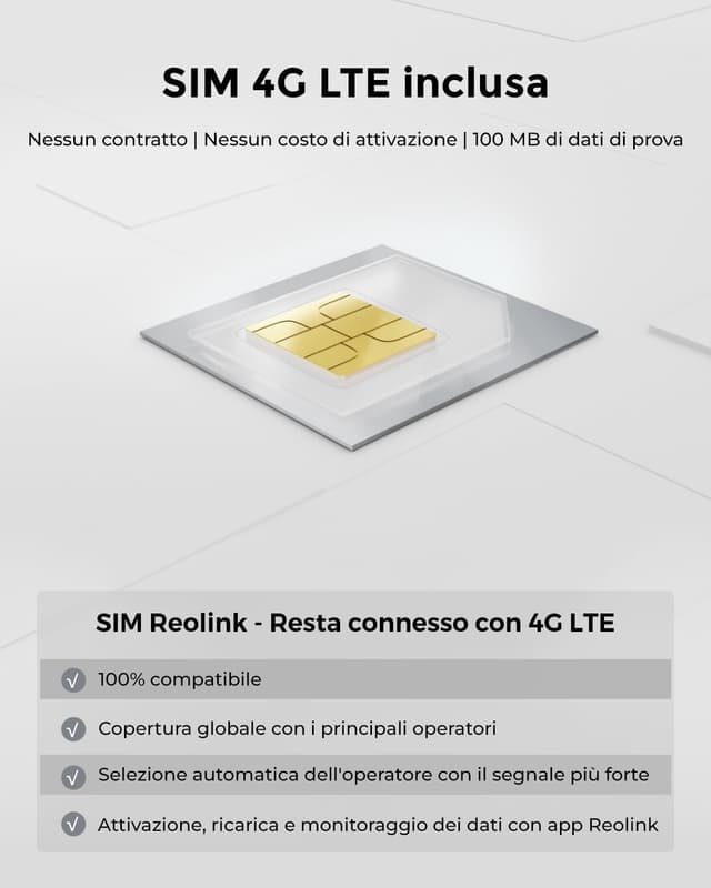Detalle 2 de Reolink 3G/4G LTE Telecamera SIM con microSD 32 GB, 5MP 360° PTZ e pannello solare