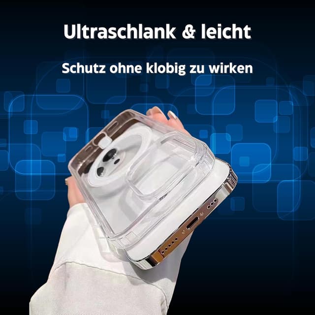 Detalle 2 de JOKIPE Magnetische Hülle für iPhone 13 Pro Max – transparente stoßfeste TPU-Hülle mit MagSafe-Magneten