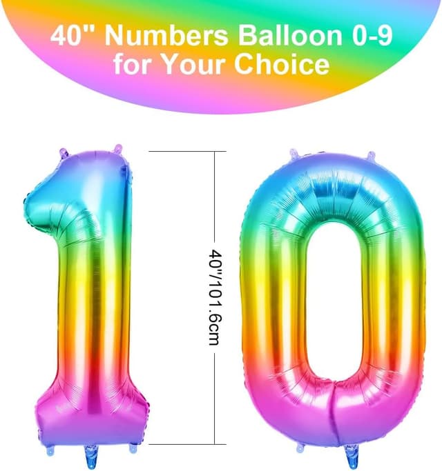 Thumbnail 1 de OFFCUP Zahl Ballon Jelly 10 40 Zoll