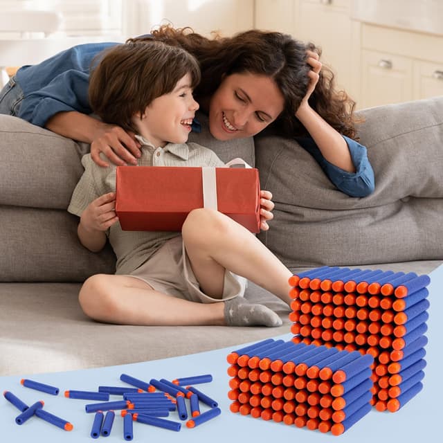 Detalle 2 de Mlikero 150 Foam Darts (7,2 x 1,2 cm) – Nachfüllpack für Nerf Gun/N-Strike Elite Blaster