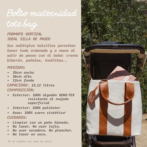 Detalle 2 de Suavinex Tote Bag Bolso maternidad impermeable, gran capacidad