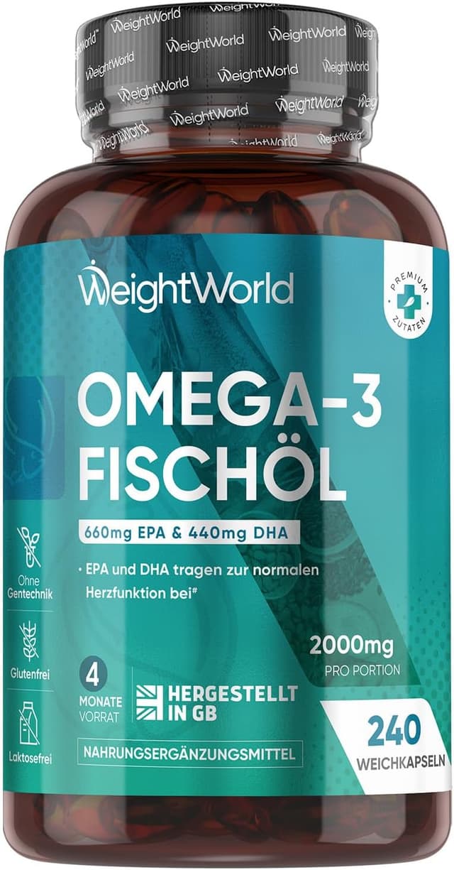 Detalle de WeightWorld Omega 3 2000mg Weichkapseln