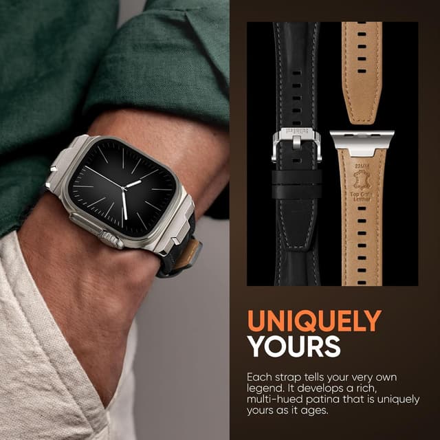 Detalle 1 de Suitisbest Leather Band for Apple Watch 49mm