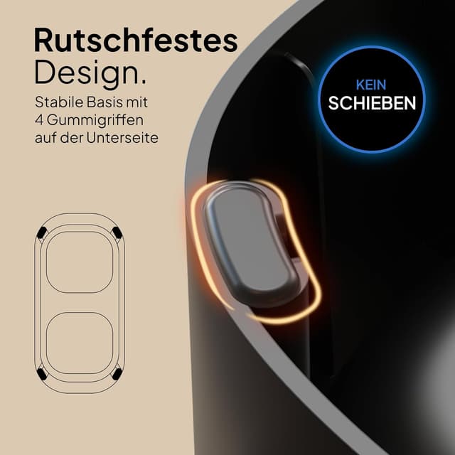 Thumbnail 4 de Pretty Paw erhöhter Doppel-Futternapf mit rutschfester Plattform und Edelstahlschalen (Schwarz)