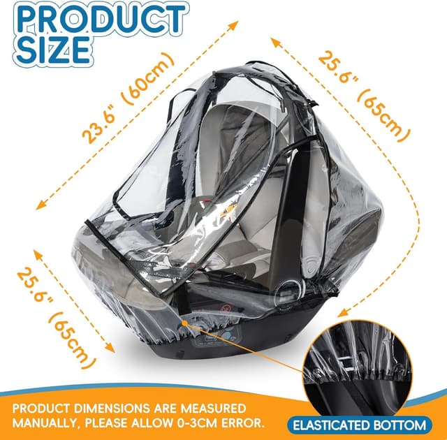 Thumbnail 1 de Bemece Universal Car Seat Rain Cover with Window ☔