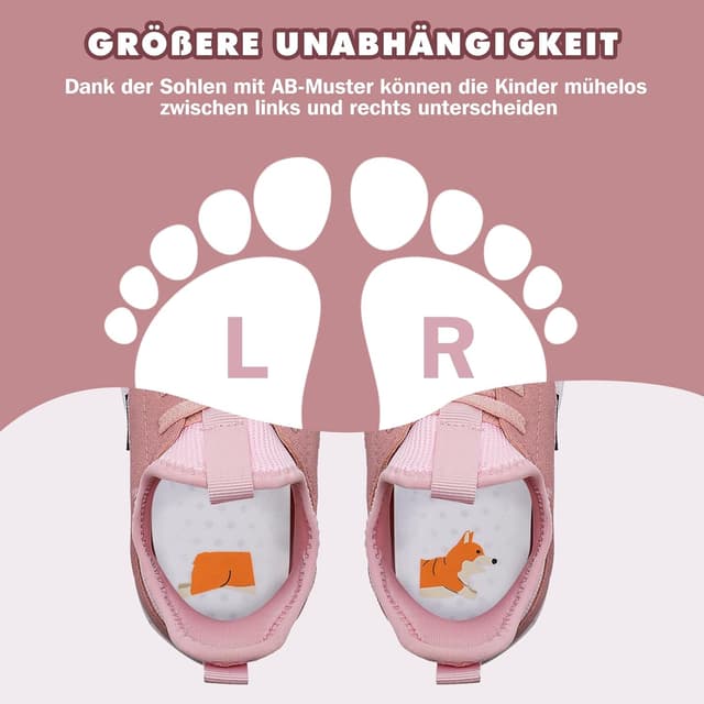 Detalle de WateLves Kinder Barfußschuhe „Breite“ – minimalistische Barefoot Sneaker ohne Verschluss für Jungen & Mädchen