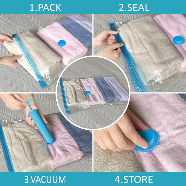 Thumbnail 6 de Roomimaster Vacuum Storage Bags (10 Jumbo) for Clothing, Bedding, Travel & Carry-On