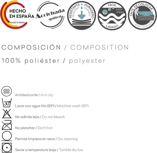 Thumbnail 5 de EYSA Bianco Funda sofá 3x2 Reversible