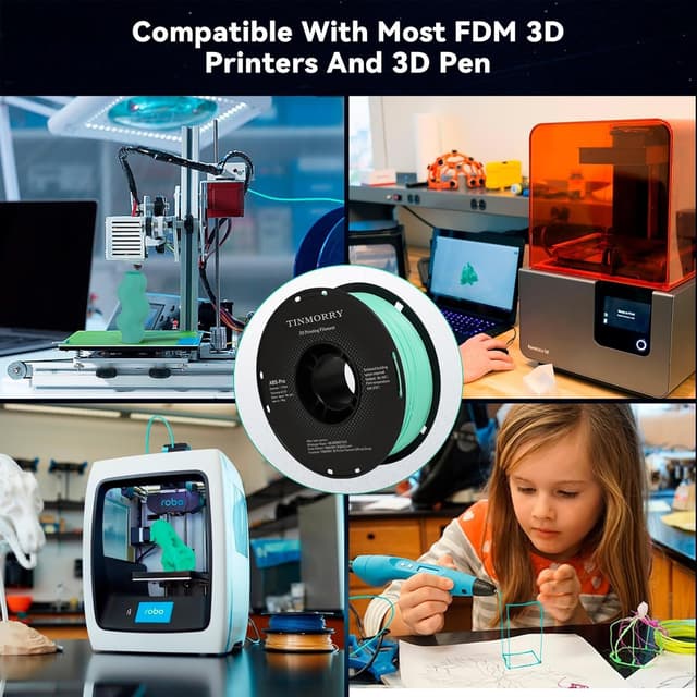 Detalle de TINMORRY ABS Filament 1,75 mm (ABS Pro) Cyan – 1-kg-Rolle mit Maßgenauigkeit ±0,03 mm