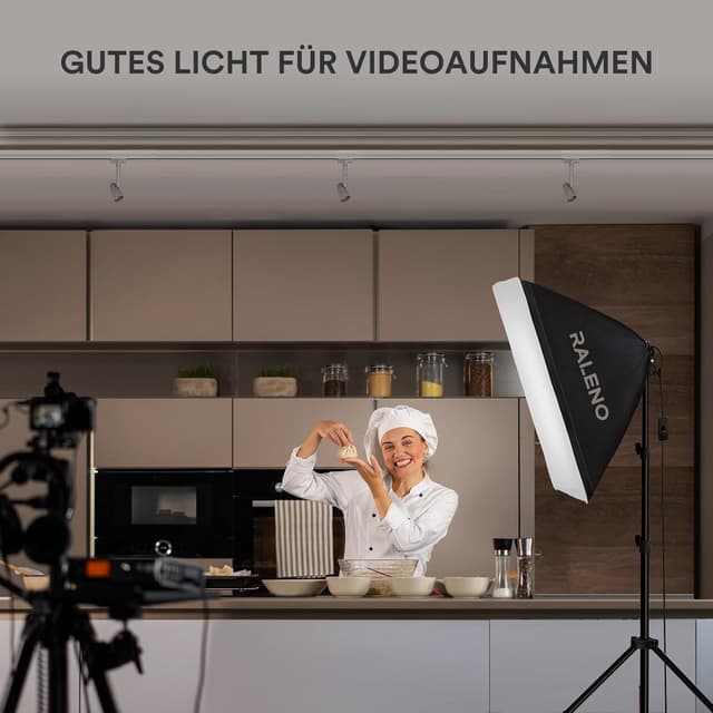 Thumbnail 6 de RALENO Softbox-Set 2 x 50x50 cm mit 50 W