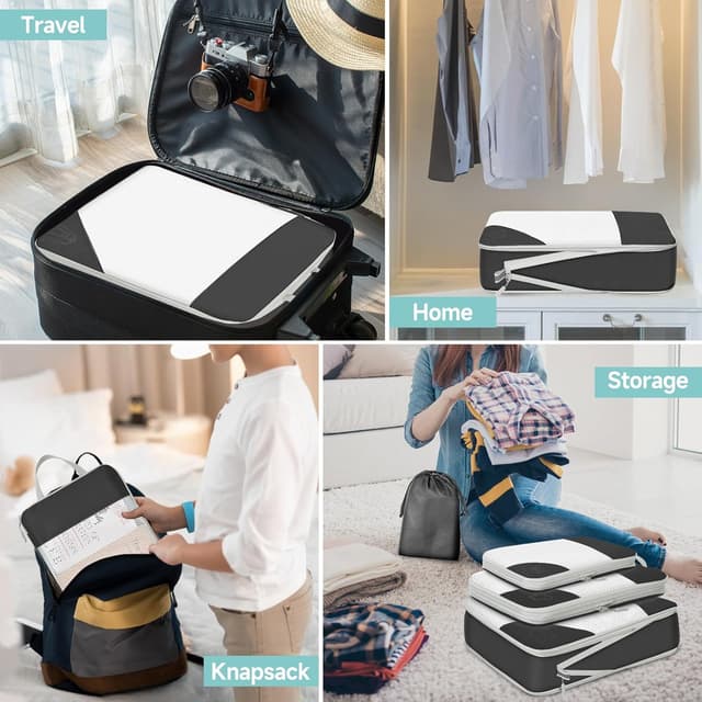 Thumbnail 5 de Juego de 10 organizadores de equipaje por compresión