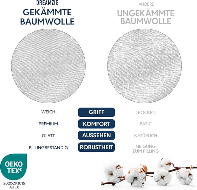 Thumbnail 5 de Dreamzie Premium Spannbettlaken 200x200 cm