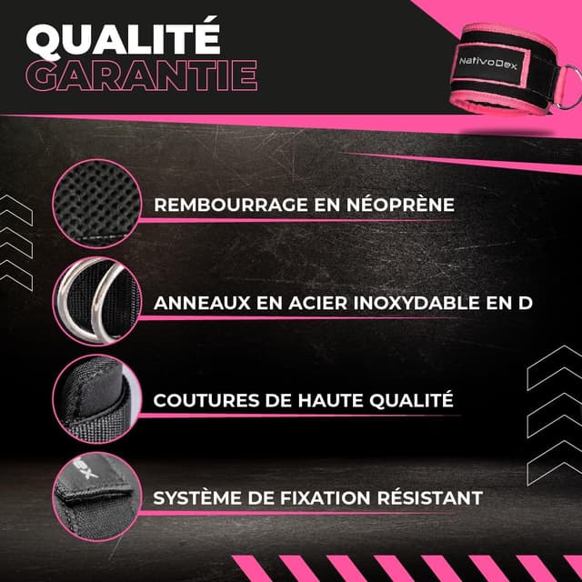 Detalle 2 de NativoDex Sangle Cheville 2 unités 🏋️♀